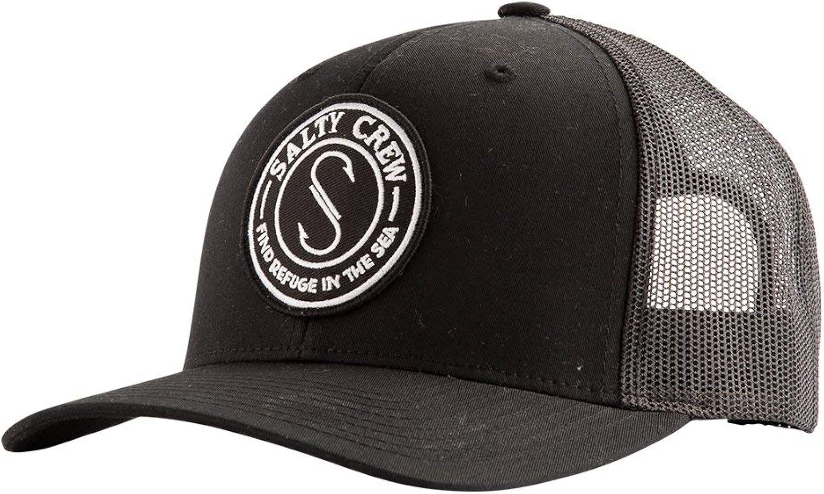 Salty Crew Men's Emblem Logo Retro Trucker Hat - Unisex Adjustable Baseball Hat for Adults - Premium Cotton