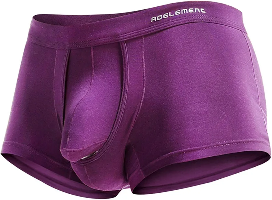 Men's Breathing Underwear Men's Underwear Breathable Boxer Underwear Underwear (Color : Purple, Size : X-Large)