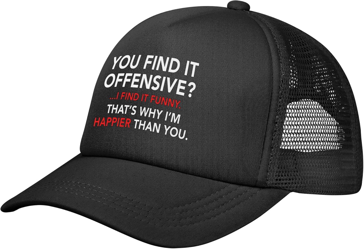 You Find It Offensive I Find It Funny Baseball Hat Sports Baseball Cap Mesh Hat