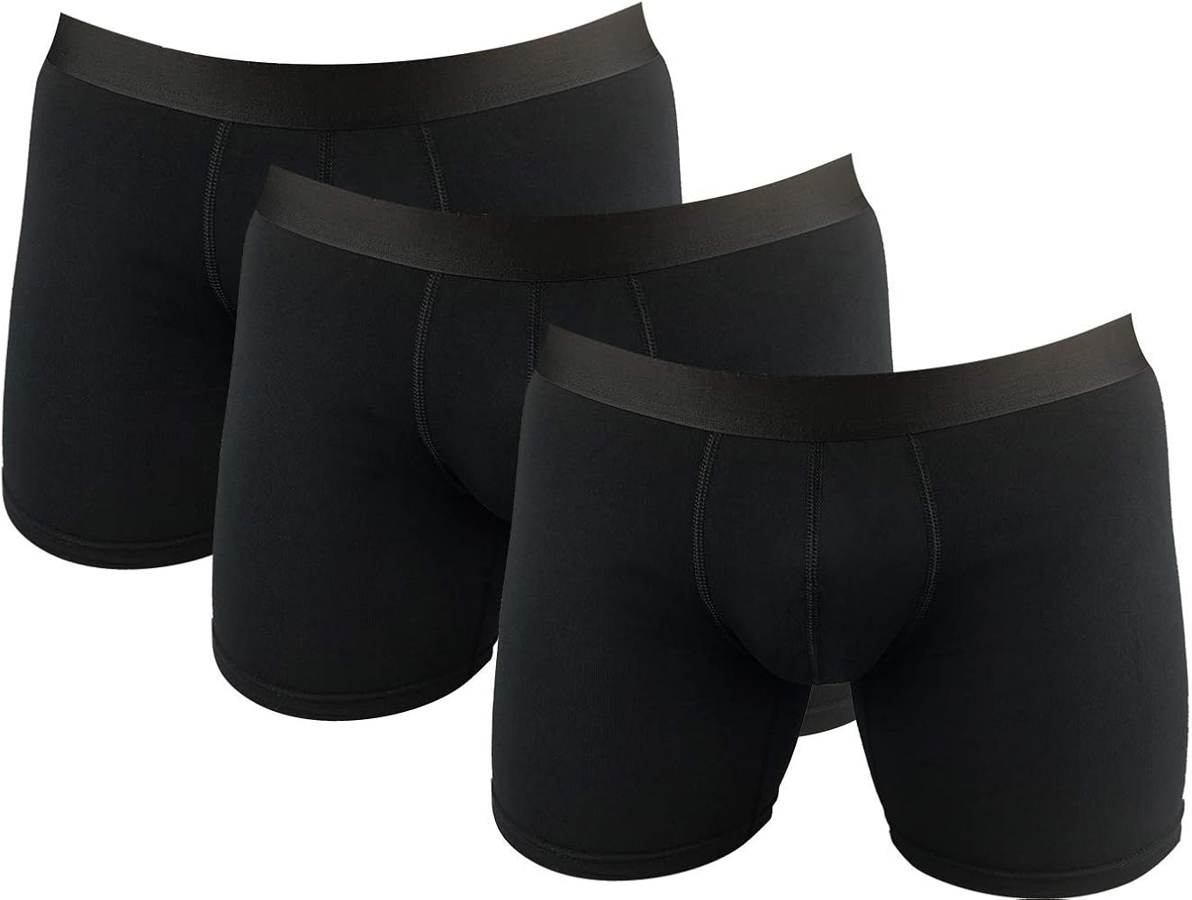 Men's 3 Pack Ultra Soft Moisture Wicking MicroModal Underwear Boxer Briefs