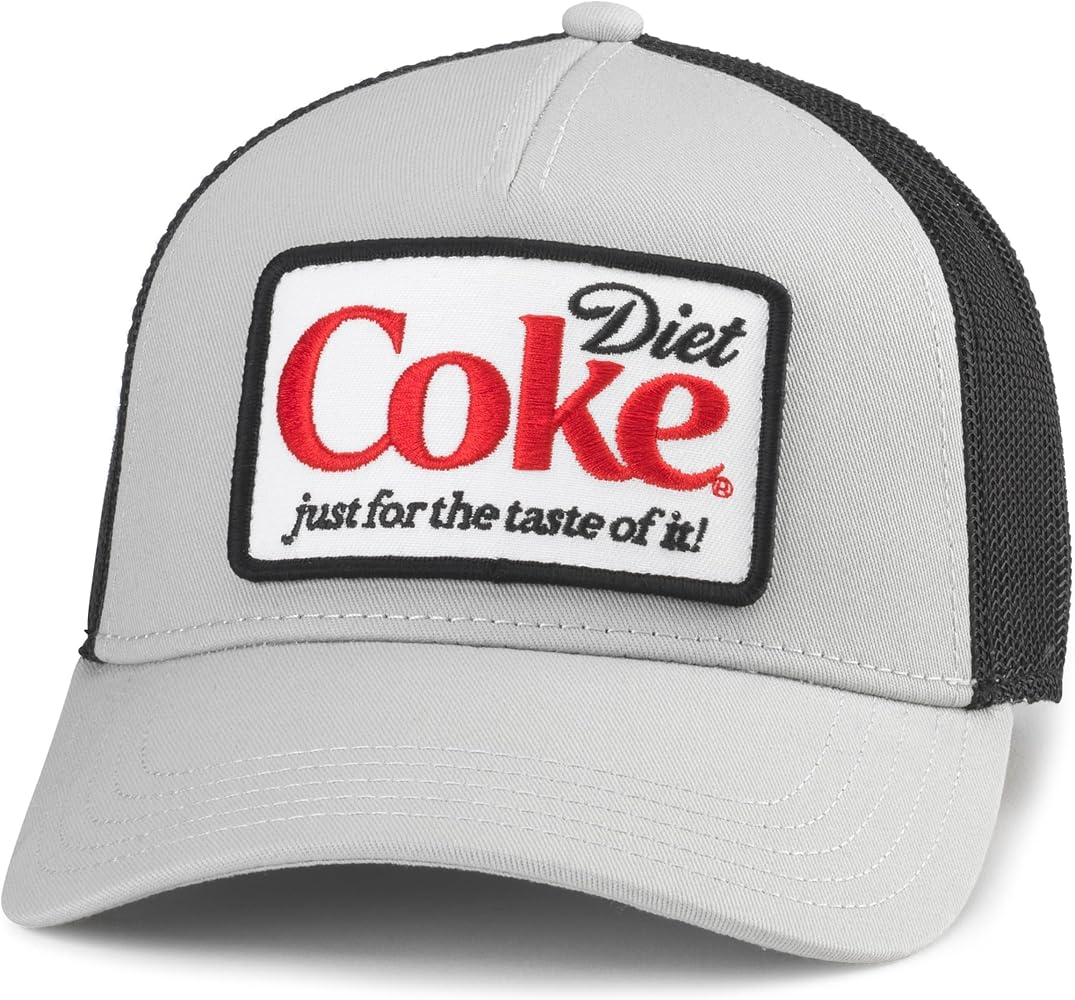 AMERICAN NEEDLE Coke Coca Cola Officially Licensed Twin Valin Patch Adjustable Baseball Hat (22005A-DCOKE-BKGR)