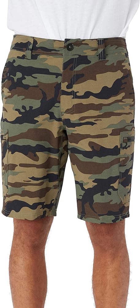 O'NEILL Men's 20 Inch Camo Cargo Hybrid Shorts - Water Resistant Mens Shorts with Elastic Waist and Quick Dry Stretch Fabric