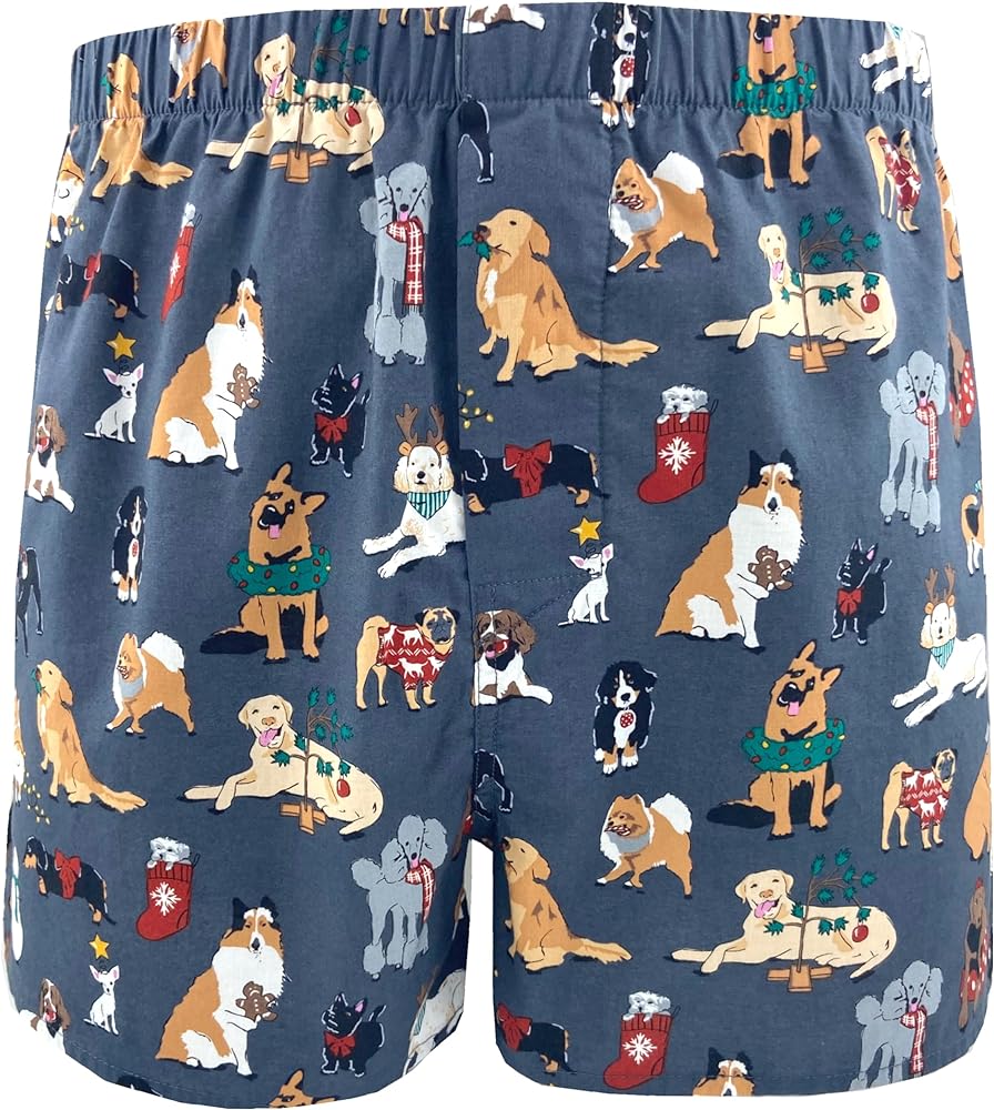 Men's Colorful Funny Animal All Over Print Cotton Boxer Shorts S-XXL