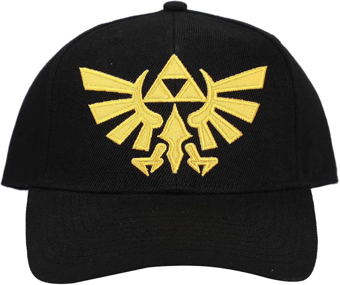 Zelda Video Game Black Sublimated Print Bill Adjustable Hat