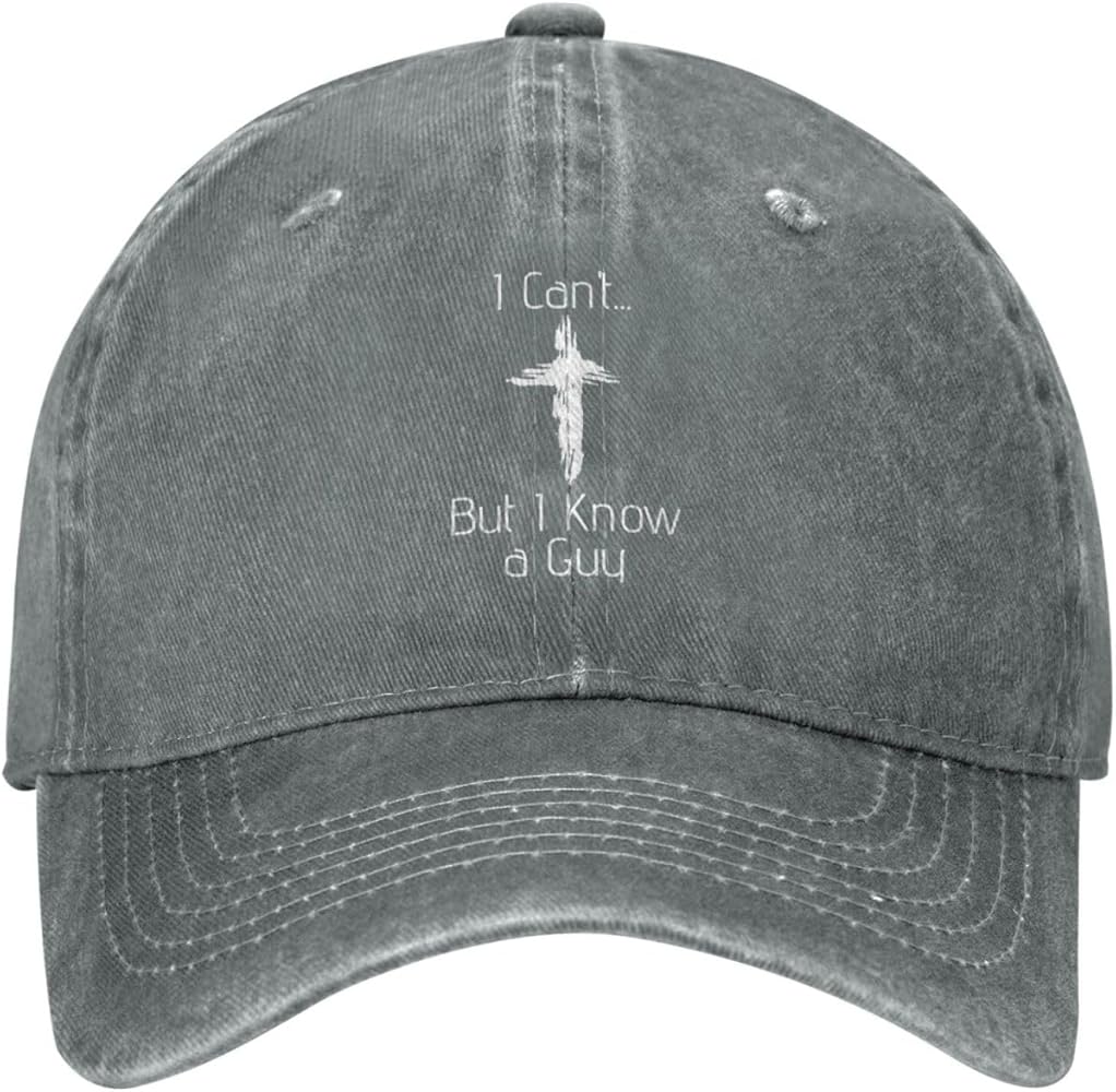 Jesus Hat I Can't But Know A Guy Jesus Cross Trucker Hat Men Funny Mesh Baseball Cap Funny Gift Christian