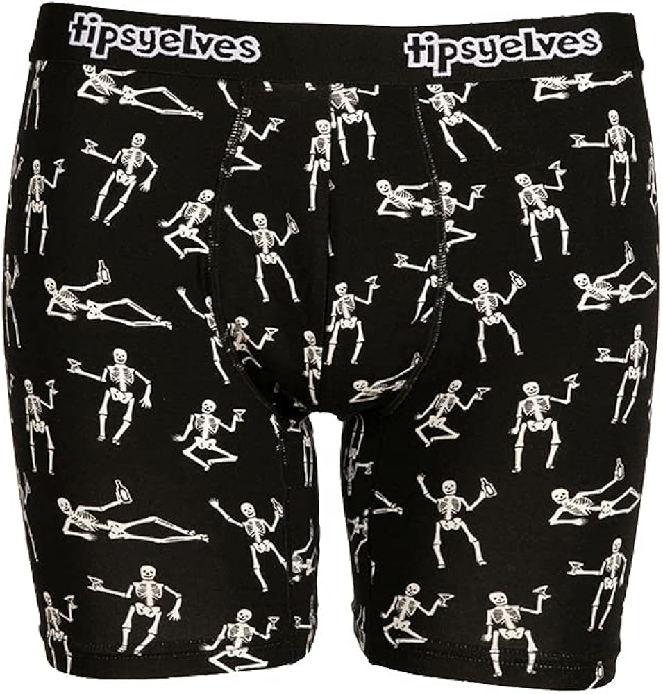 Tipsy Elves Men's Funny Halloween Boxers - Hilarious Underwear for Guys