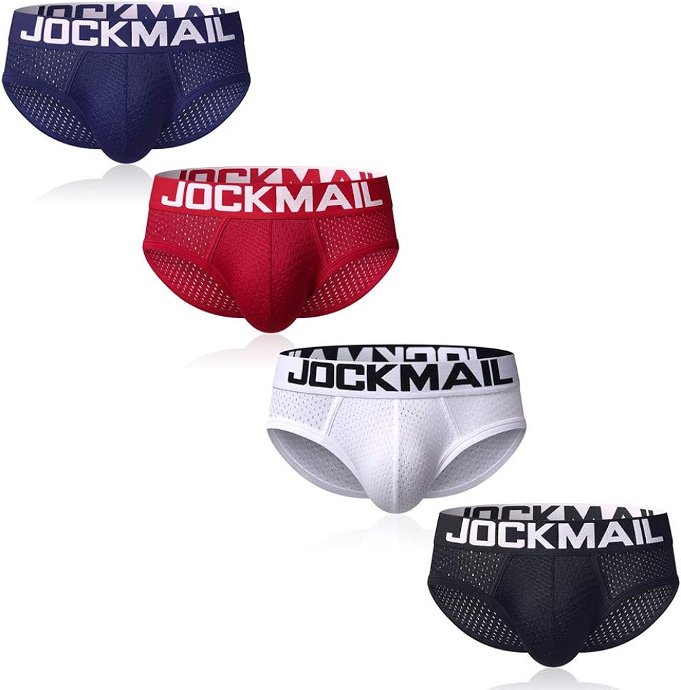 JOCKMAIL 4PCS/PACKS Men Briefs Men Underwear comfortable Men's Boxer Briefs Male Lace Pantie