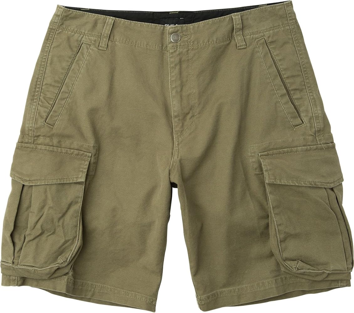 RVCA Men's Wannabe Cargo Short, Burnt Olive, 28