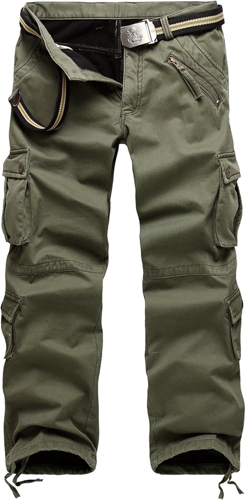 AOYOG Thicken Mens Winter Fleece Lined Cargo Pant Windproof Outdoor Work Pants