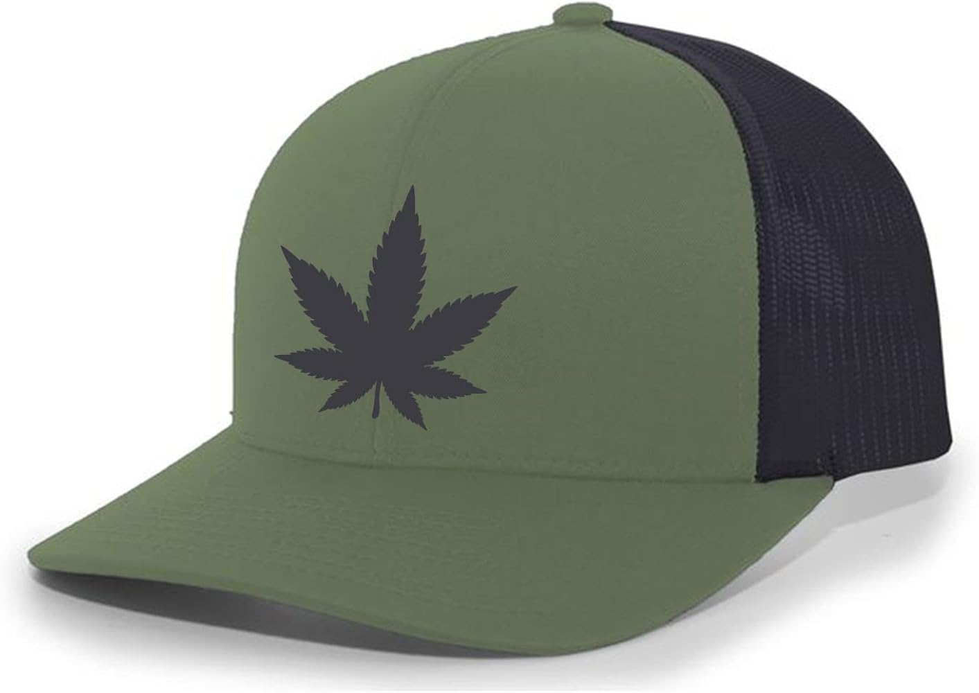 Weed Pot Leaf Marijuana Cannabis Men's Mesh Back Trucker Hat Baseball Cap