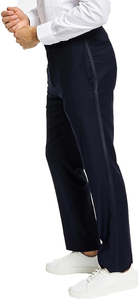 Tallia Alfani Mens Slim Fit Navy Blue Tuxedo Pants 32 x 32