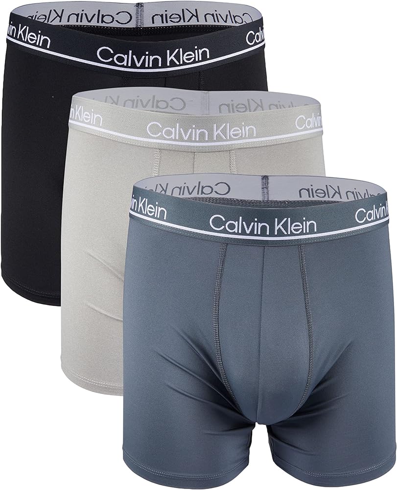 Calvin Klein Men`s Microfiber Stretch Boxer Briefs 3 Pack