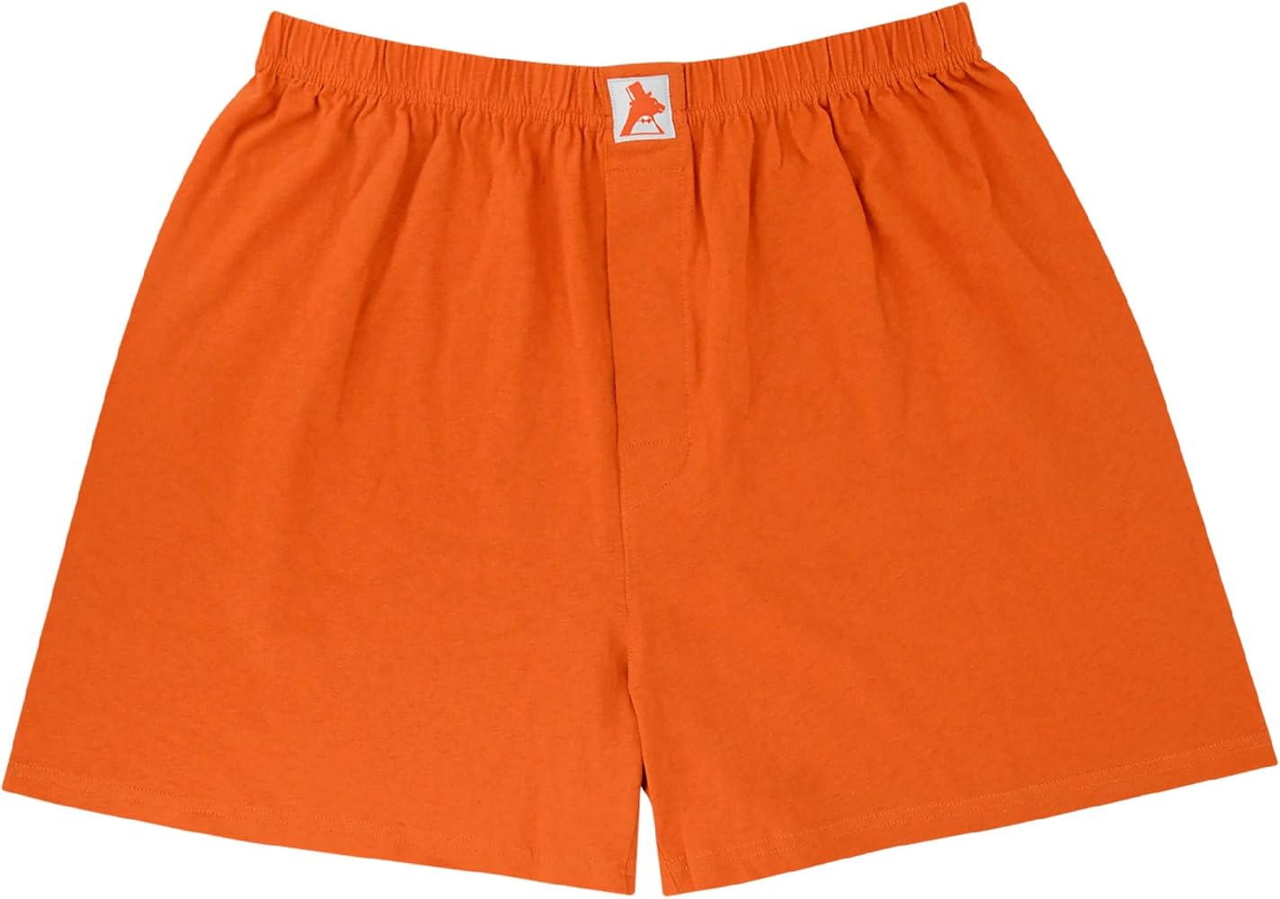 Biagio Mens Solid Dark Burnt Orange Color BOXER 100% Knit Cotton Shorts