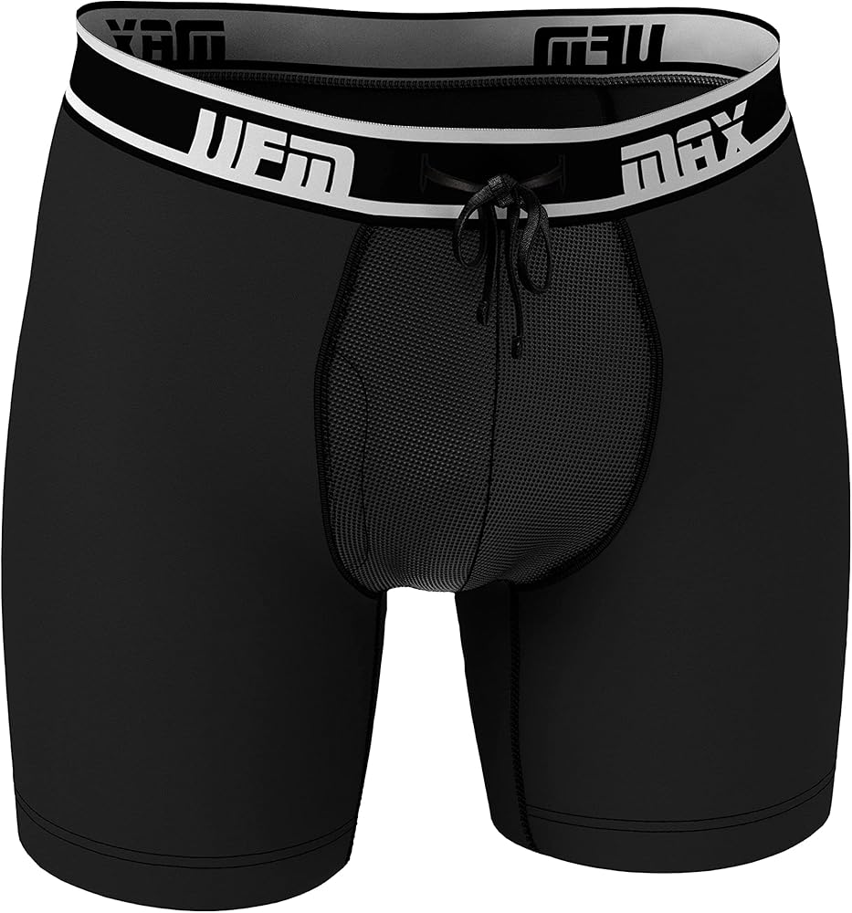 UFM Men’s Bamboo Boxer Brief w/ Patented Adjustable Support Pouch MAX Support