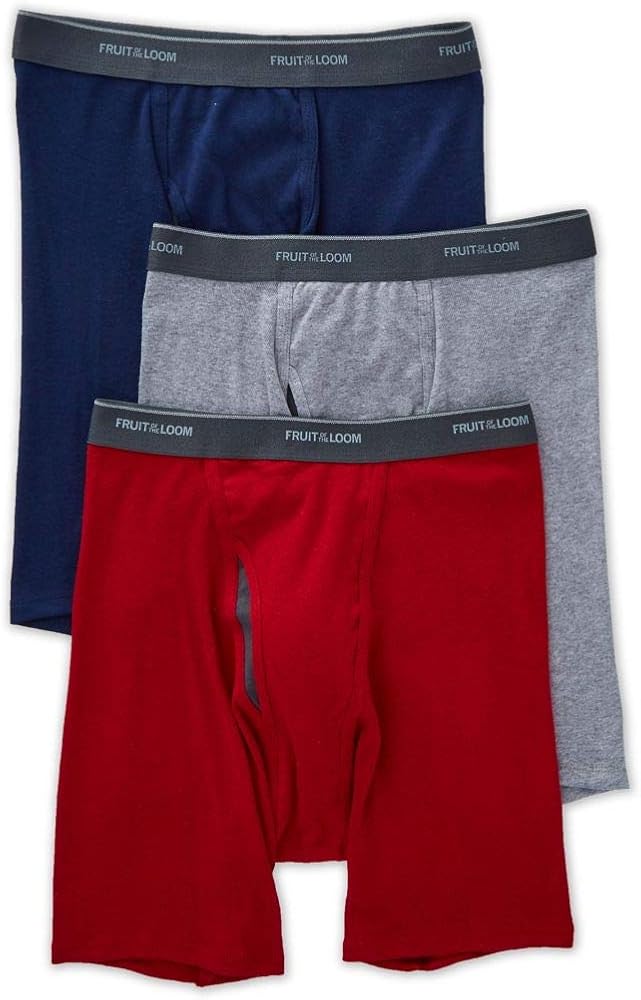 Fruit of the Loom Men`s 3-Pack Boxer Briefs, FTL-3BB761C, S, Assorted