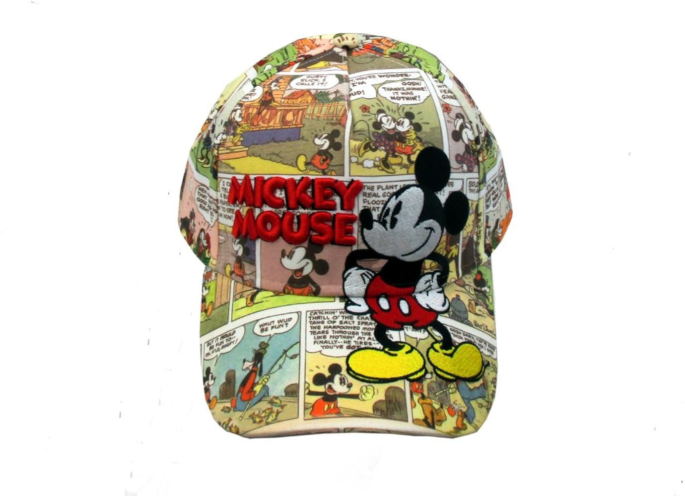 Disney Adult Mickey Mouse Comic Prints Baseball Cap