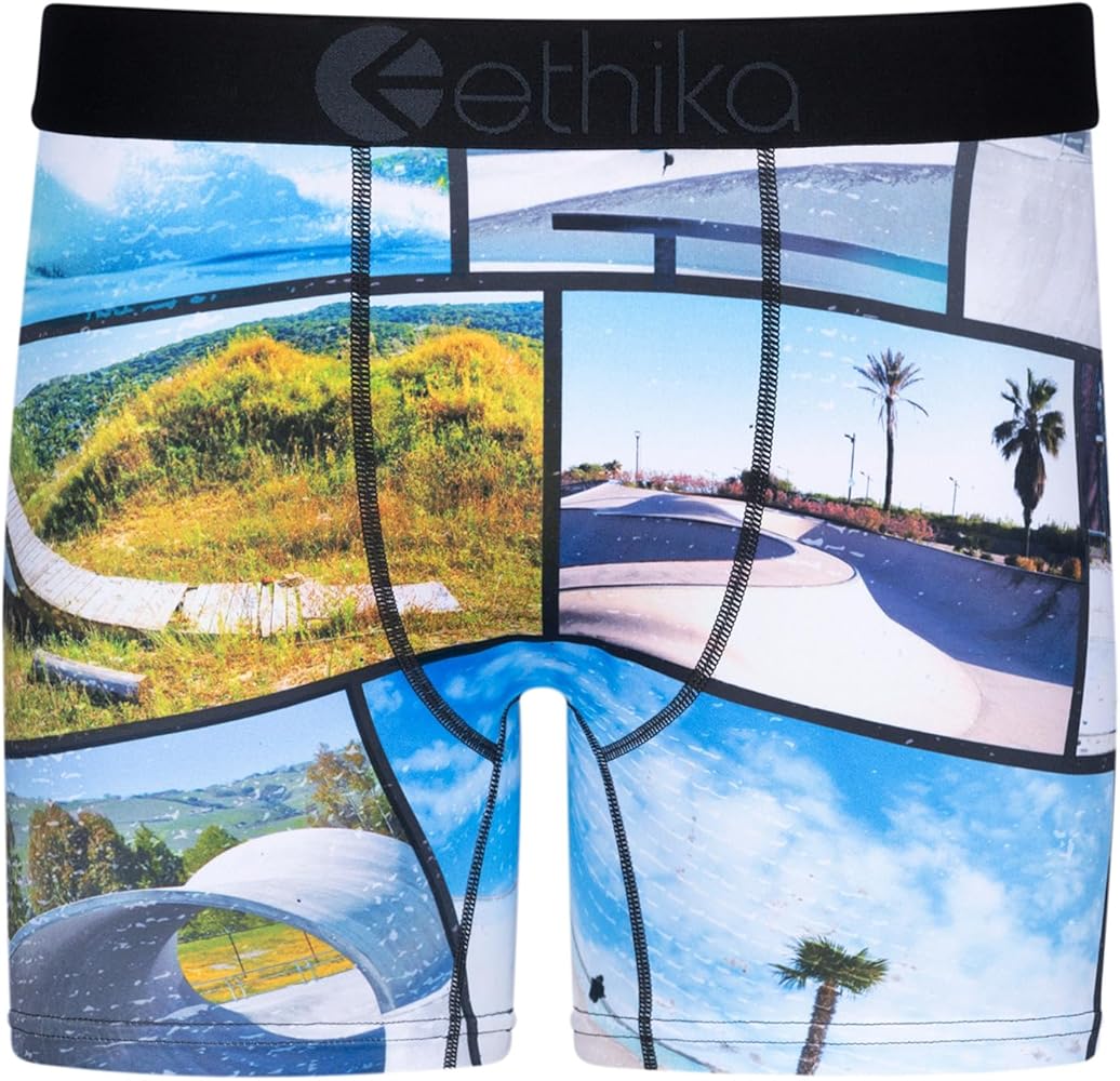 Ethika Mens MID Boxer Brief | Parks N Wrex (YBL, 4X-Large)