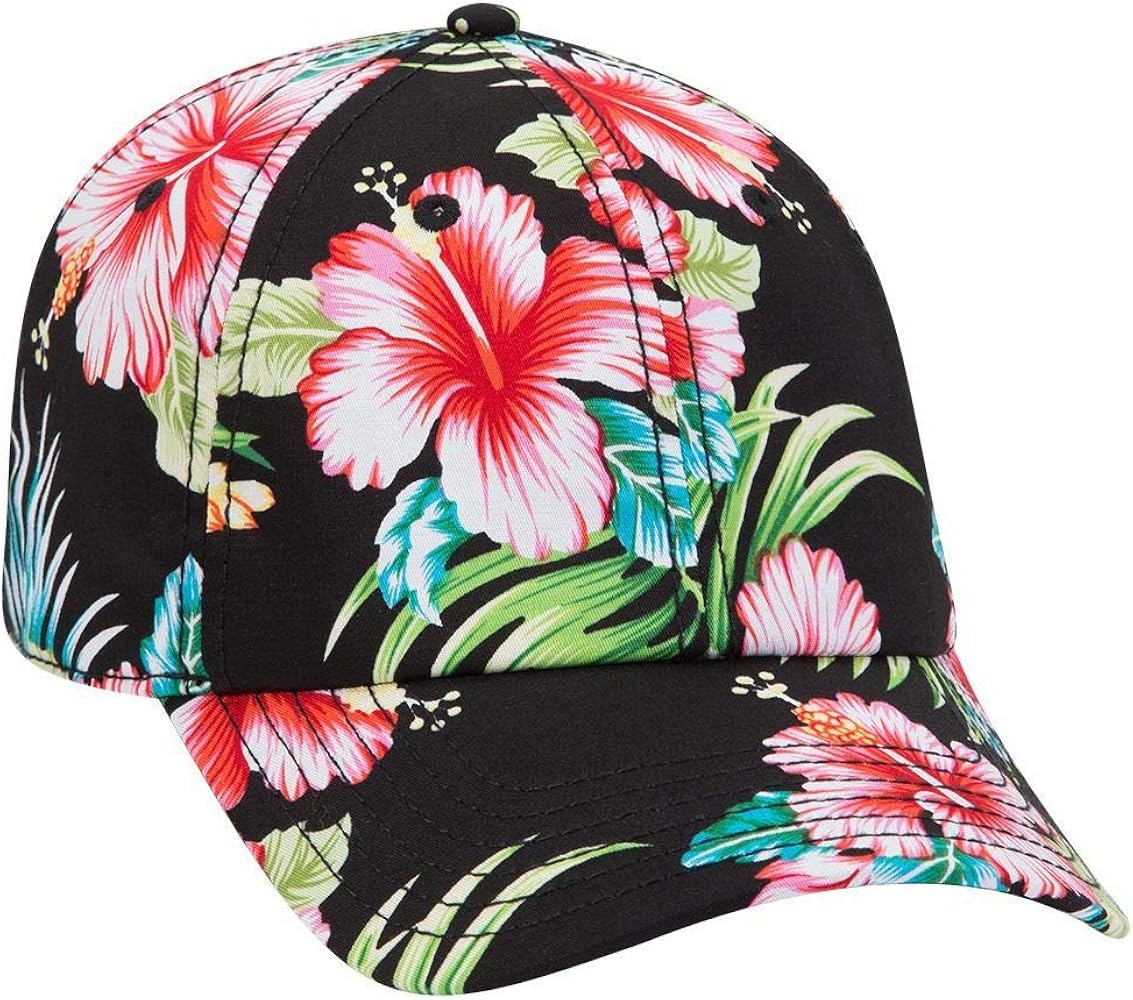 OTTO Hawaiian Pattern Cotton Twill 6 Panel Low Profile Baseball Cap