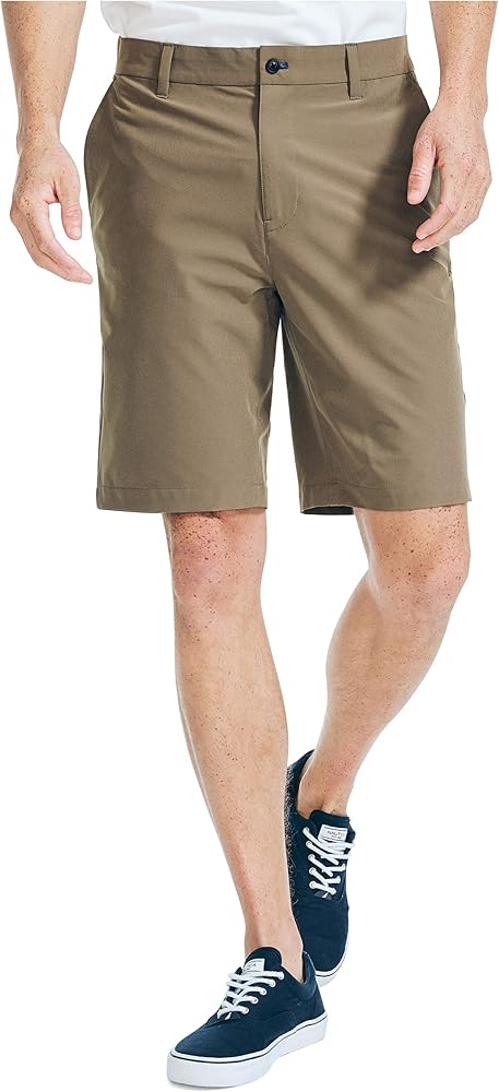 Nautica mens Nautica Men's 9.5" Navtech Slim Fit Shorts, Sea Moss, 42 Regular US