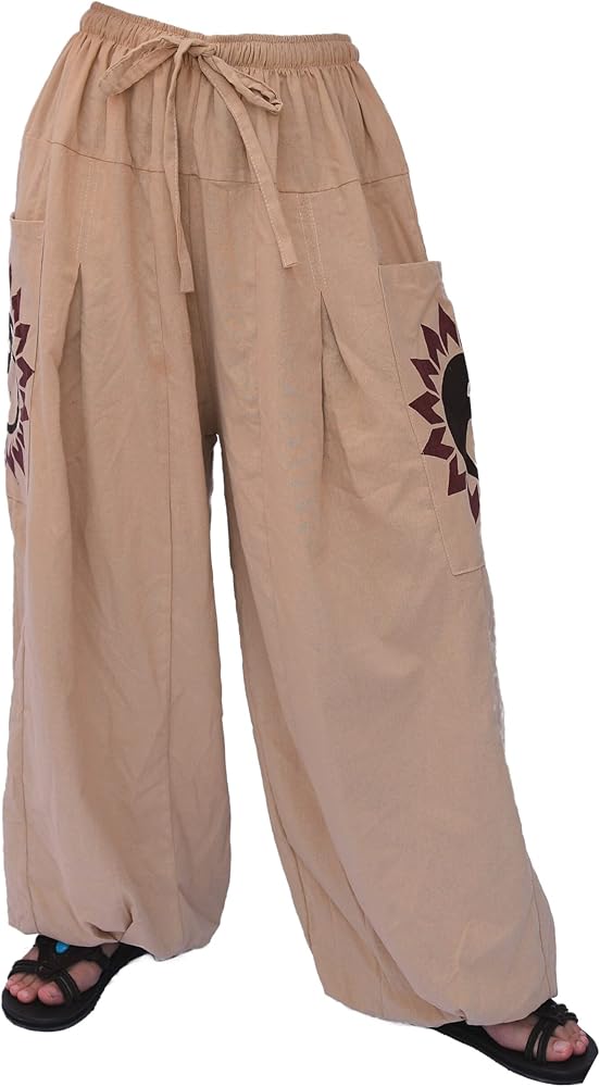 Siamrose Baggy Harem Pants Men Women Casual Yoga Lounge Pants 2 Big Pockets