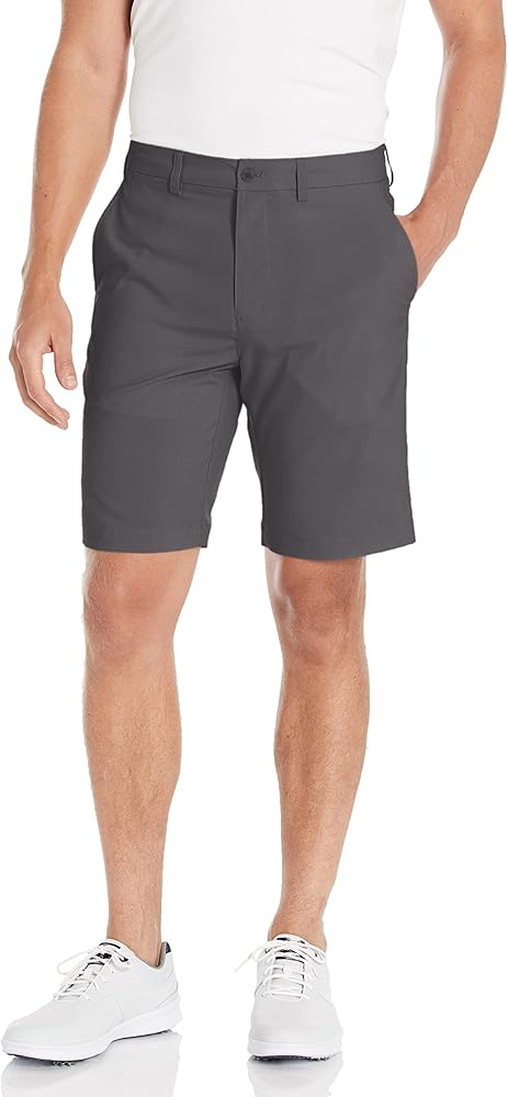 Men's Flat Front Solid Golf Short with Comfort Waist