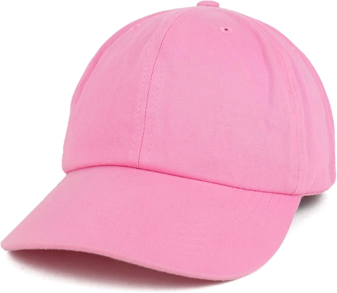 Trendy Apparel Shop Oversize XXL Plain Unstructured Soft Crown Cotton Dad Hat