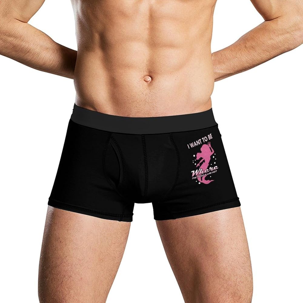 Be Where People Are Not Men's Boxer Briefs Soft Lightweight Underwear Stretch Trunks