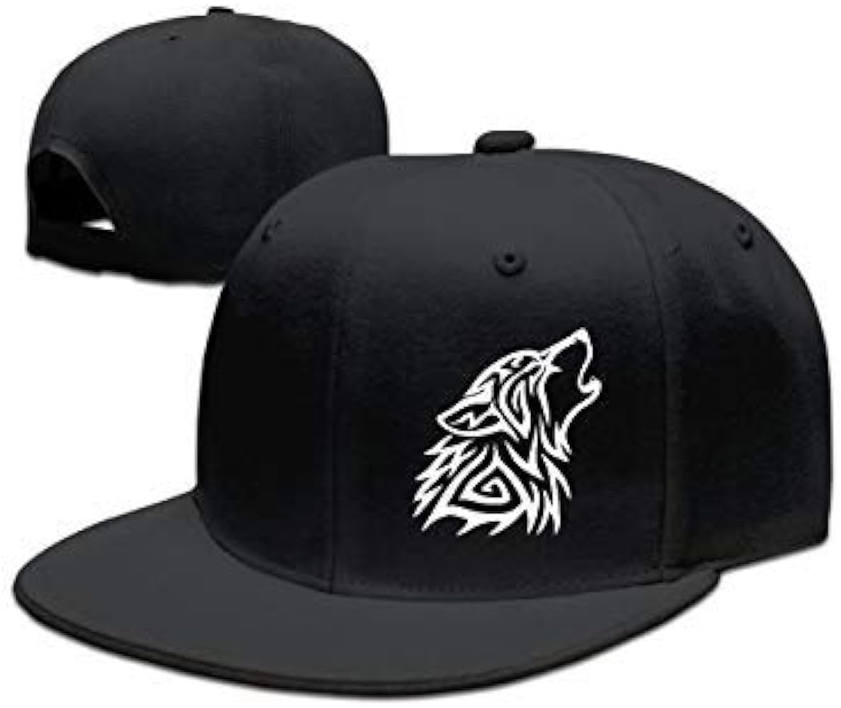 NGG-333 Adult Snap-Back Caps,Tribal Wolf Howl Adjustable Hip Hop Flat Brim Baseball Cap …