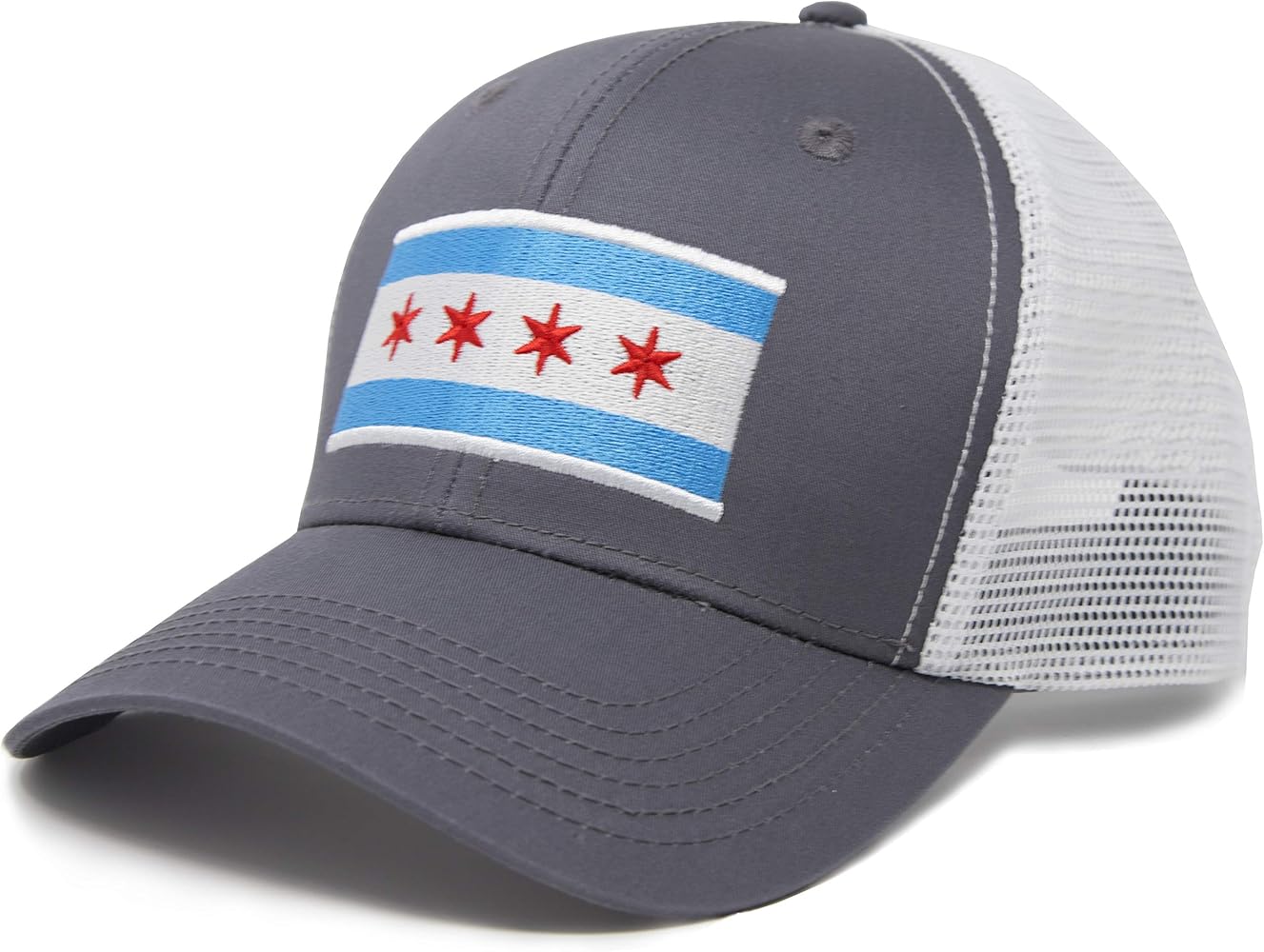 Premium Chicago Flag Hat for Men and Women – Adjustable One Size Snapback Cap - Embroidered Patch