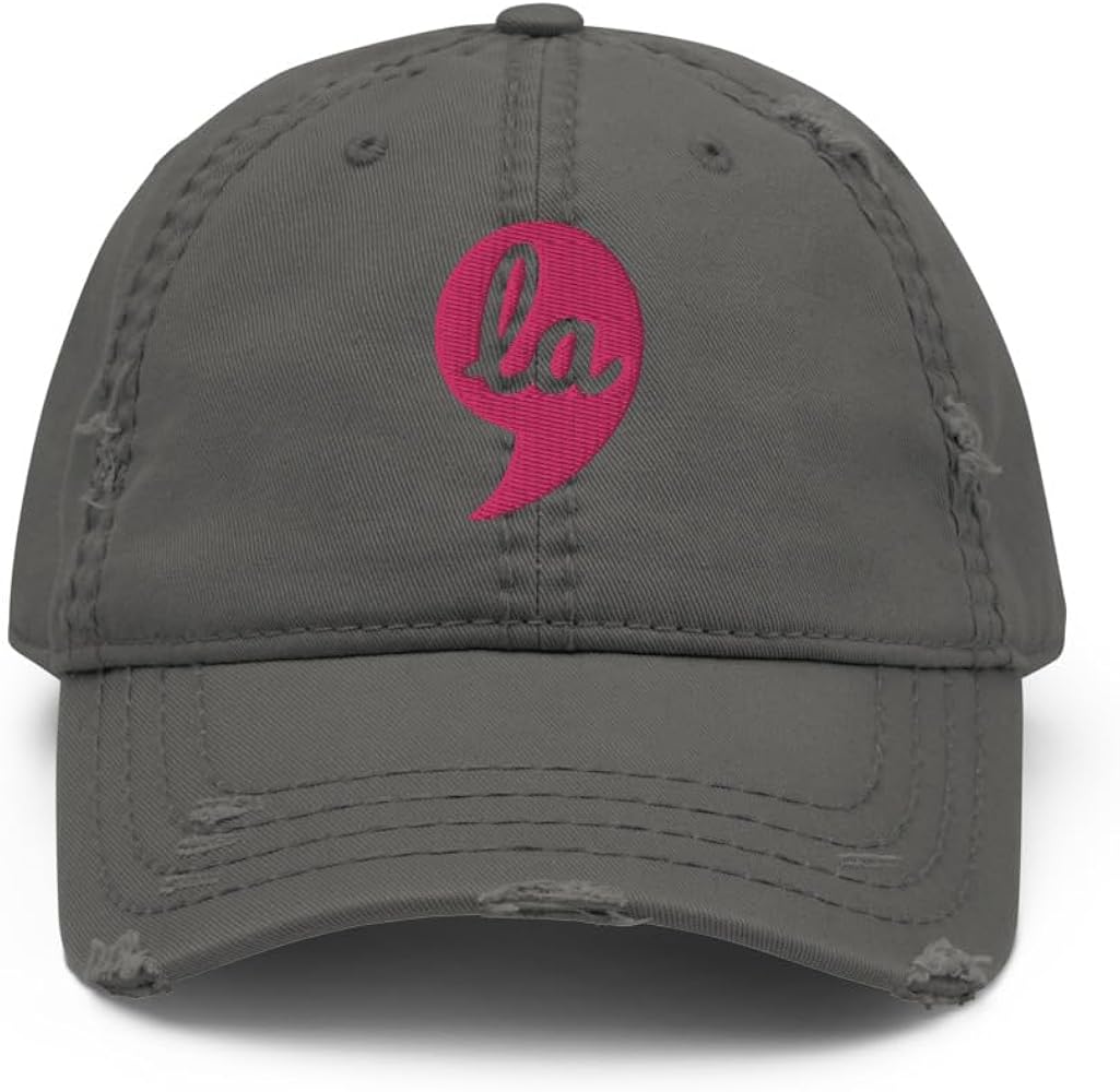 Comma La Hat (Embroidered Distressed Dad Cap) Kamala Harris Fan Merch