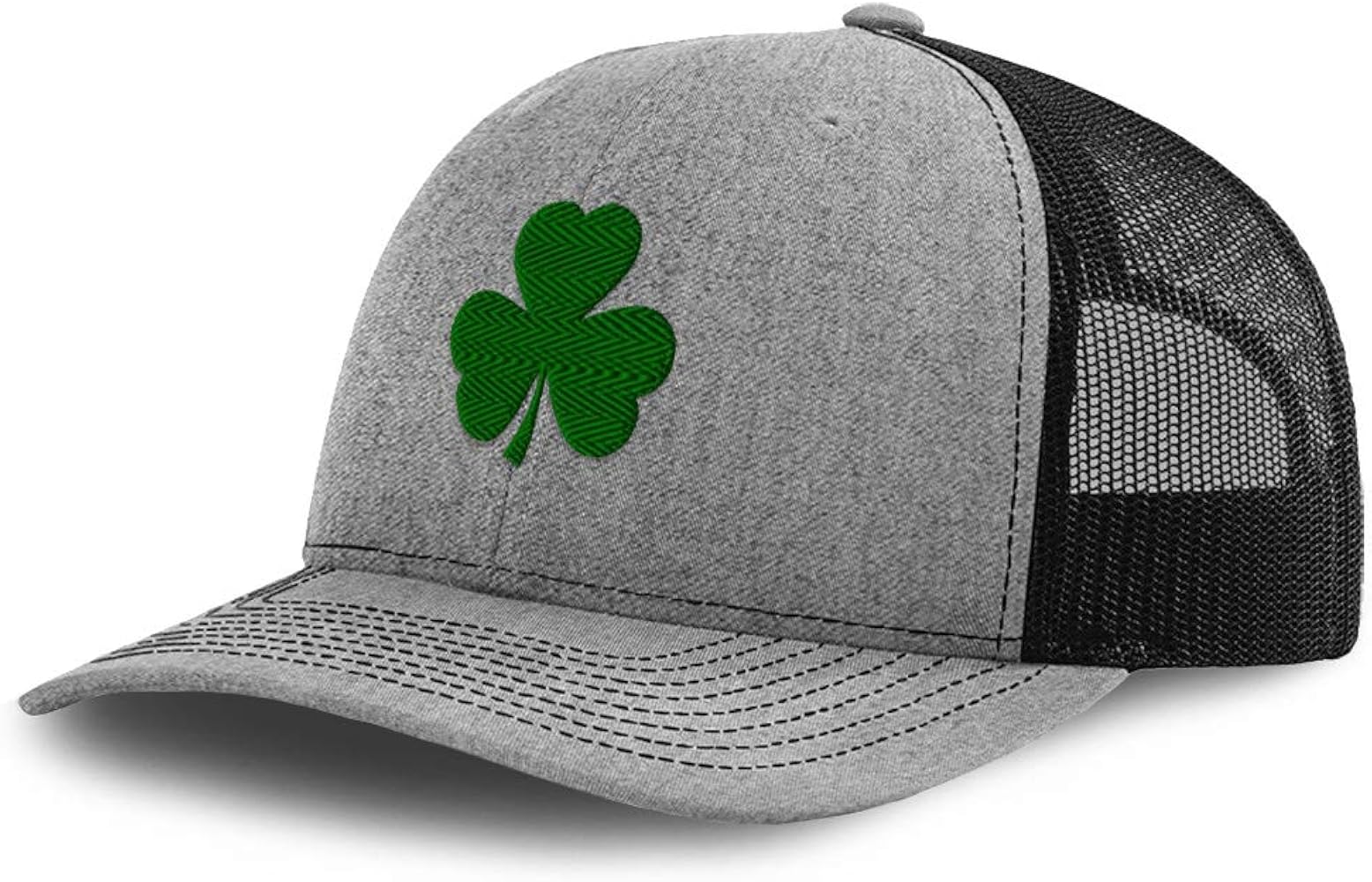 Custom Richardson Trucker Hat Shamrock Irish Embroidery Polyester Baseball Cap