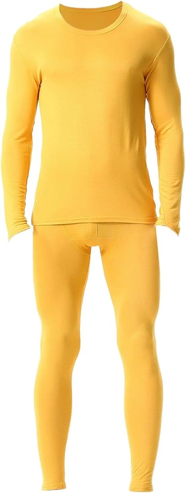 Thermal Underwear Set for Men Long Johns with Fleece Lined Winter Cold Weather Long Sleeve Baselayer Set Top Bottom