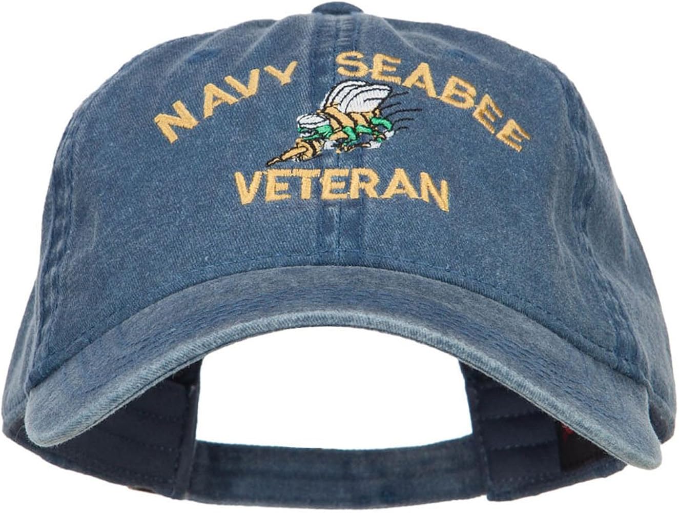 e4Hats.com US Navy Seabee Veteran Military Embroidered Washed Cap