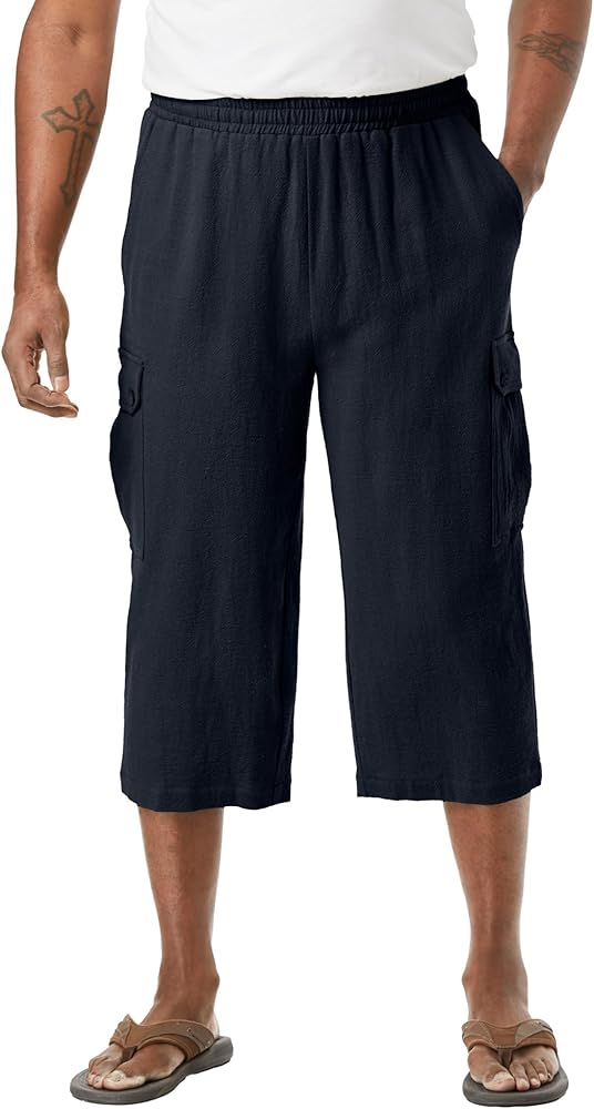 KingSize Men's Big & Tall Gauze Cargo Judo Shorts