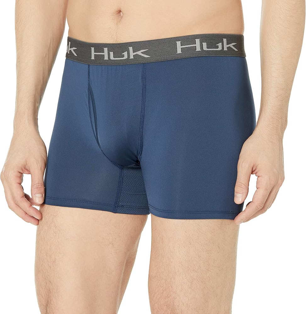 HUK Men's Elements Performance Brief | Dry Fit Boxers in Mossy Oak Camo