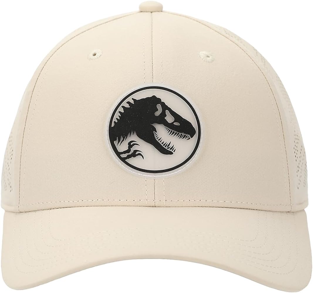 Jurassic Park T-Rex Silhouette Adult Tan Traditional Adjustable Hat