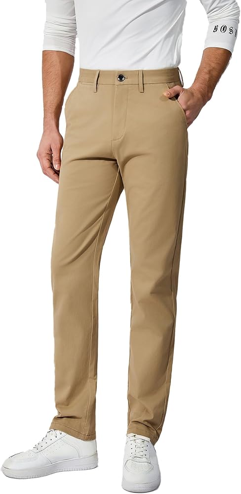 Men's Straight Fit Khaki Chino Pants