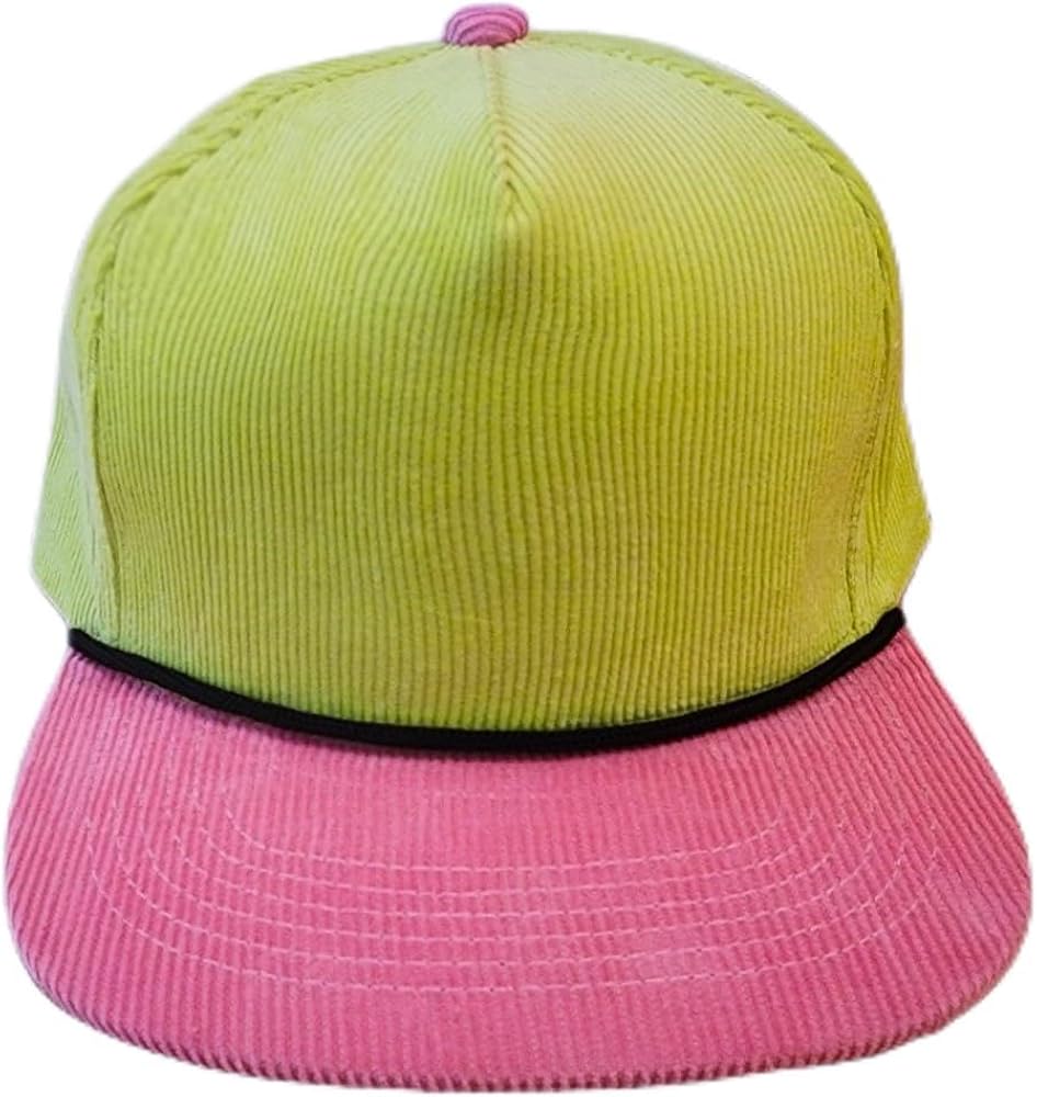 5 Panel Corduroy Snapback Rope Hat Cap