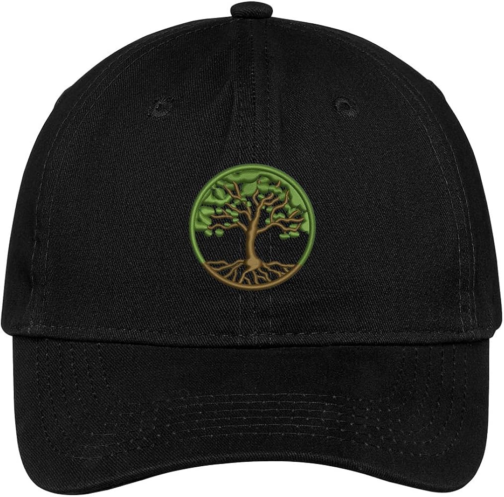 Trendy Apparel Shop Tree of Life Embroidered Cap Premium Cotton Dad Hat