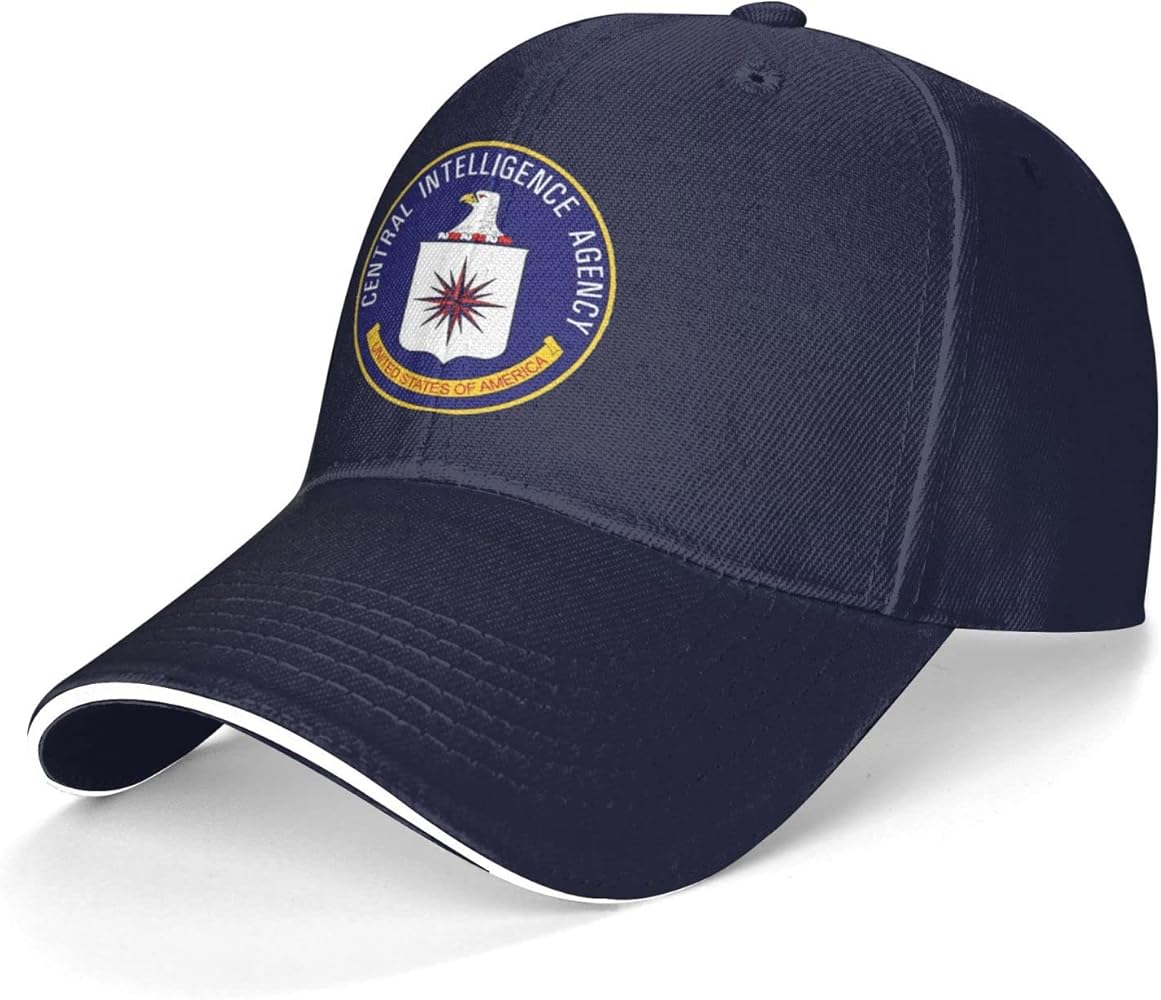 Central Intelligence Agency CIA Unisex Baseball Cap Dad Hat Adjustable Snapback Hats Sandwich Cap Trucker Hat Navy Blue