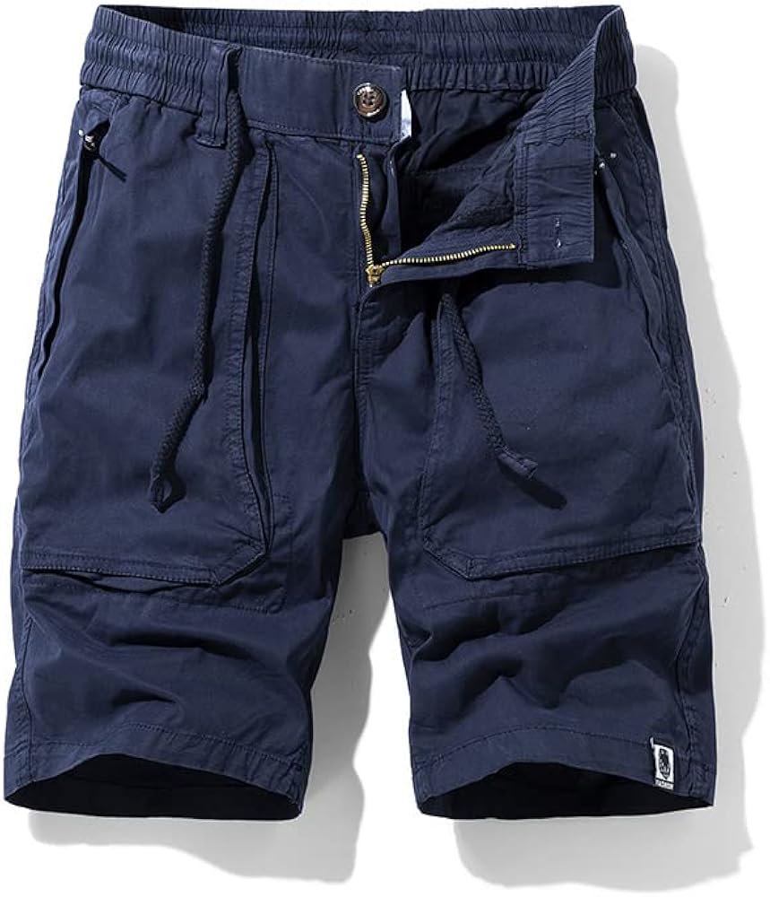 Men's Casual Work Shorts Lightweight Mid-Length Stylish Summer Wear Comfortable Multi-Pocket Workwear Short