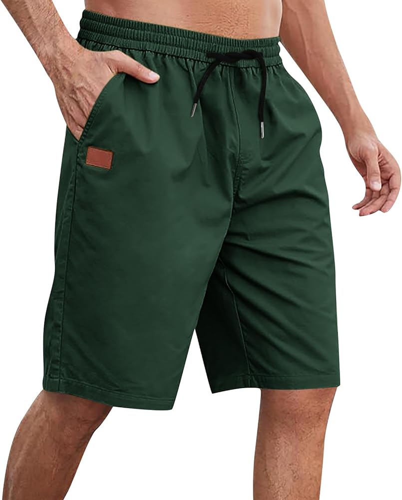 Men's Classic Cargo Stretch Short Athletic Hiking Golf Lightweight Outdoor Work Travel Camping Casual with Pockets