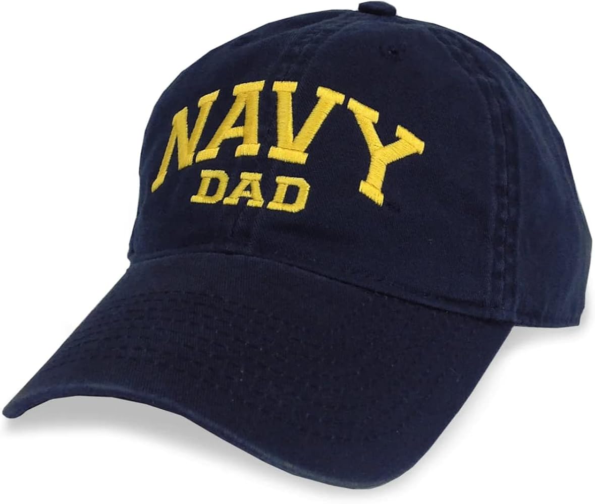 Armed Forces Gear Men's Navy Dad Hat - Official Licensed United States Navy Dad Hat (Navy)