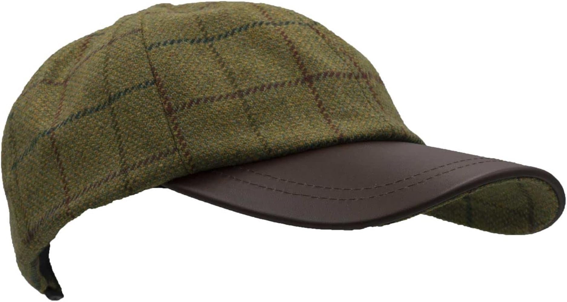 Walker and Hawkes - Derby Tweed Hoaden Baseball Cap w/Leather Peak - One-Size