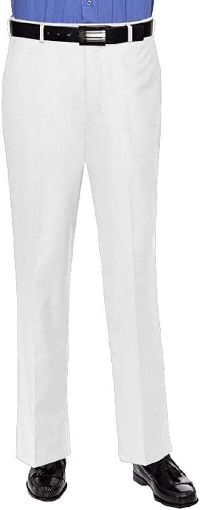 Mens Slim fit Dress Pants Flat-Front - Modern Formal Business Wrinkle Free No Iron