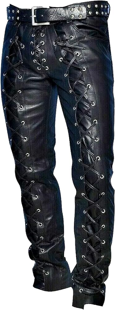 Leather Pants Men Traditional Cowboy Western Native American Biker Gay Fashion Protective BLUF Pants Or Chaps