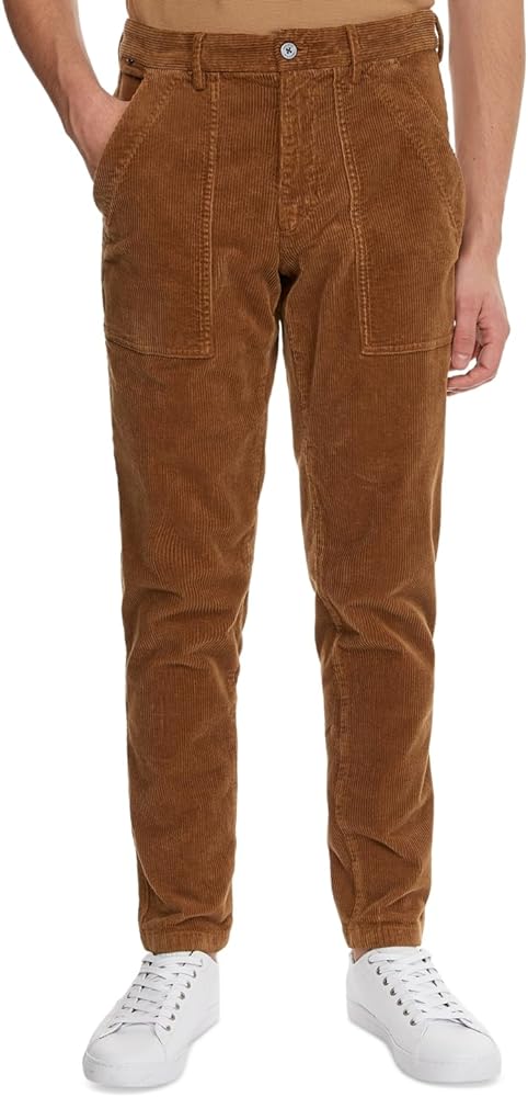 Tommy Hilfiger Mens Denton Corduroy Straight Fit Chino Pants Brown 38/32