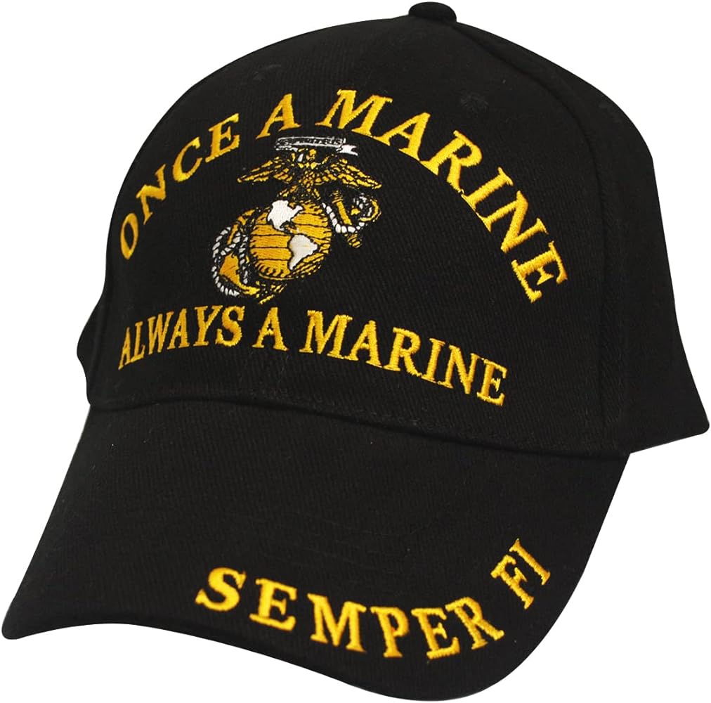 EagleEmblems Marine Cap, Black, Adjustable