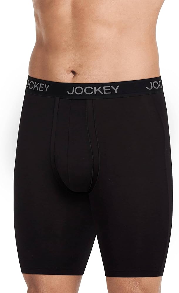 Jockey Boxer Briefs for Men - Men's Boxer Briefs with Pouch, Long Leg - Ultra Soft Modal, Chafe Proof, 8.5"