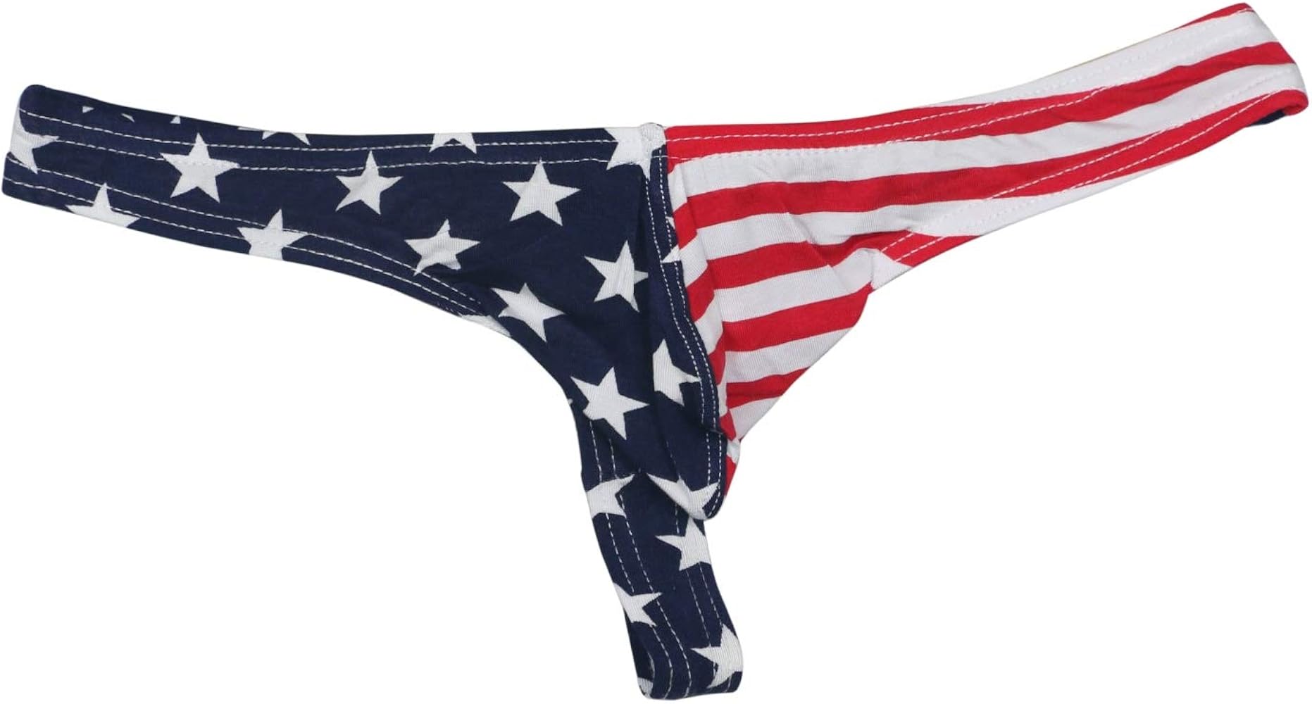 MuscleMate Hot Men's Thong Underwear, USA Star-Spangled Banner, Men's Stars and Stripes Thong G-String Underwear.